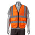 Class-2 Reflective Safety Vest With 4 Pockets | Front side | Safety orange